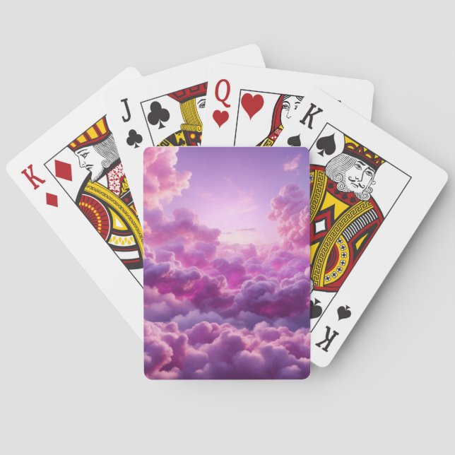 Purple Cloud Dart Board Playing Cards (Back)
