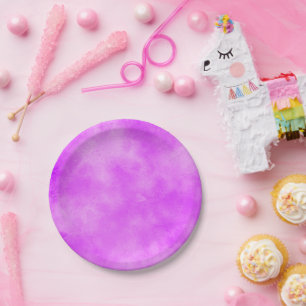 Purple Cloud Effect Paper Plate