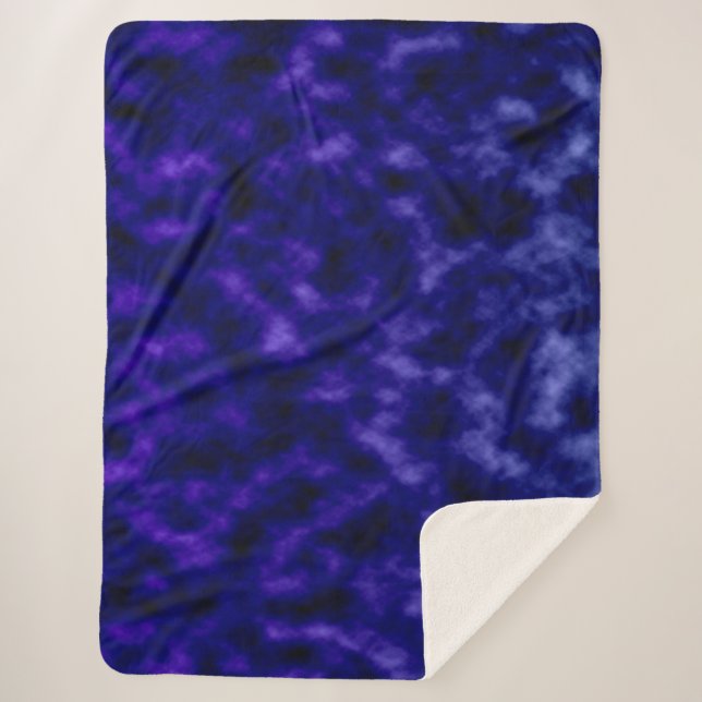 Purple Clouds Sherpa Blanket (Front)