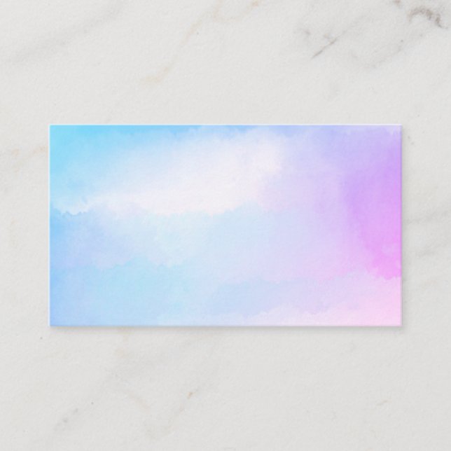 Purple Clouds Spiritual Sky Light Business Card (Front)