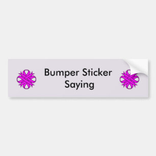 Purple Clover Ribbon by Kenneth Yoncich Bumper Sticker