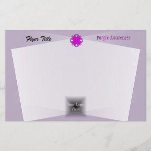 Purple Clover Ribbon by Kenneth Yoncich Flyer