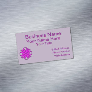 Purple Clover Ribbon by Kenneth Yoncich Magnetic Business Card