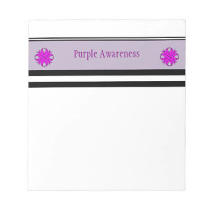 Purple Clover Ribbon by Kenneth Yoncich Notepad