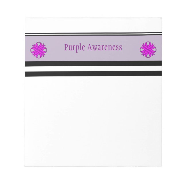Purple Clover Ribbon by Kenneth Yoncich Notepad (Front)
