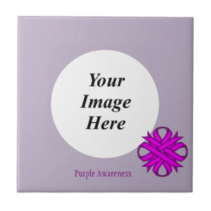 Purple Clover Ribbon Template by Kenneth Yoncich Tile