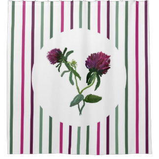 Purple Clover Shower Curtain