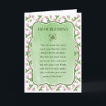 Purple Clover | St Patrick's Day Irish Blessing Card<br><div class="desc">This St Patrick's Day card features the Irish Blessing surrounded by a border of purple clover. On the right side is the Irish Blessing “May the road rise up to meet you. May the wind always be at your back. May the sun shine warm upon your face, and rains fall...</div>