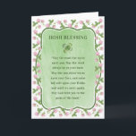 Purple Clover | St Patrick's Day Irish Blessing Card<br><div class="desc">This St Patrick's Day card features the Irish Blessing surrounded by a border of purple clover. On the right side is the Irish Blessing “May the road rise up to meet you. May the wind always be at your back. May the sun shine warm upon your face, and rains fall...</div>