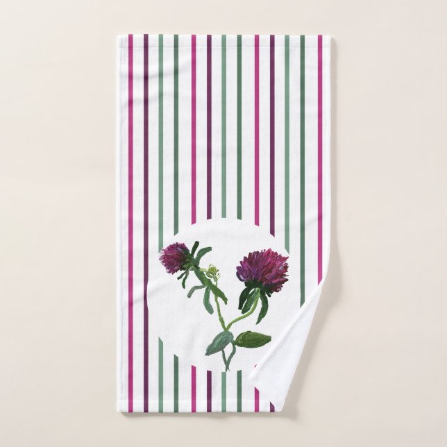 Purple Clover Towel Set (Hand Towel)