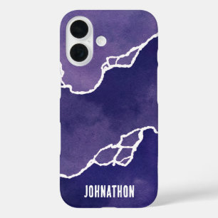 Purple Coastal Tides iPhone 16 Case
