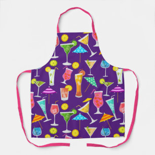 Purple Cocktail Happy Hour Bar Apron
