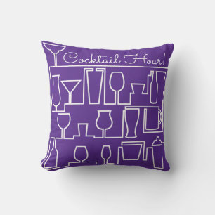Purple cocktail party cushion