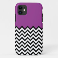 Purple Colour Block Chevron Pattern iPhone 5 Case