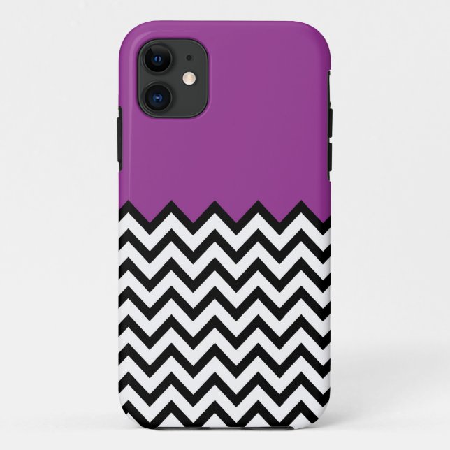Purple Colour Block Chevron Pattern iPhone 5 Case (Back)