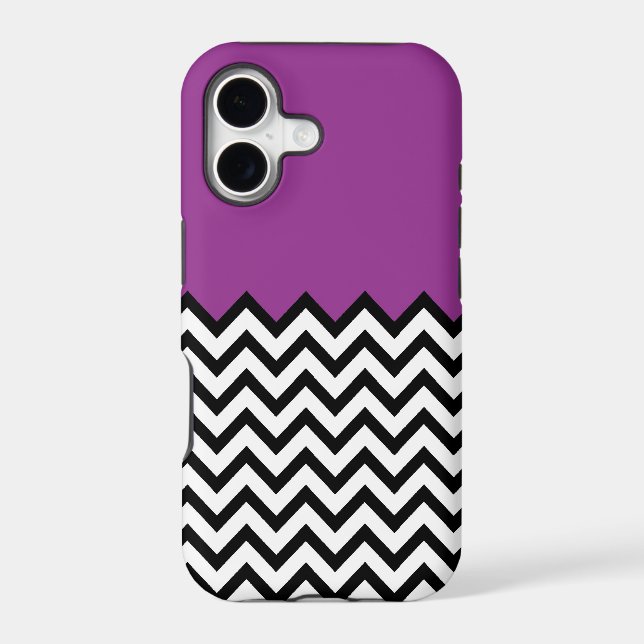 Purple Colour Block Chevron Pattern iPhone 5 Case (Back)