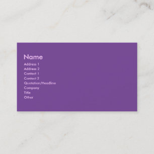 Purple colour business card
