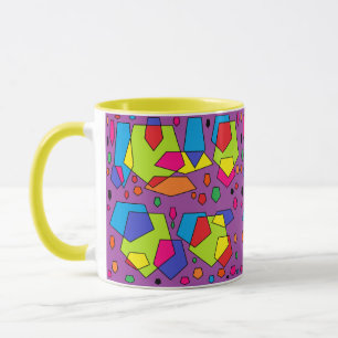 Purple colour design bold patterned mug