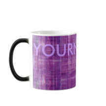 Purple Colour Modern Art Mug with Your Name