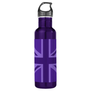 Purple Colour Union Jack British Flag Design 710 Ml Water Bottle