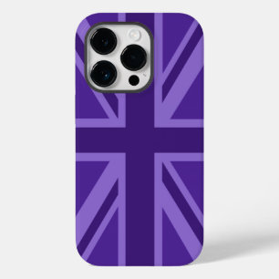 Purple Colour Union Jack British Flag Design Case-Mate iPhone 14 Pro Case