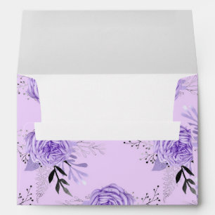 Purple Colourful Flower Botanical Floral Pattern Envelope