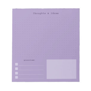 Purple colourful retro aesthetic Thoughts & Ideas Notepad