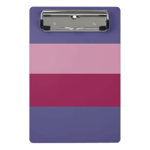 Purple colours stripes mini clipboard