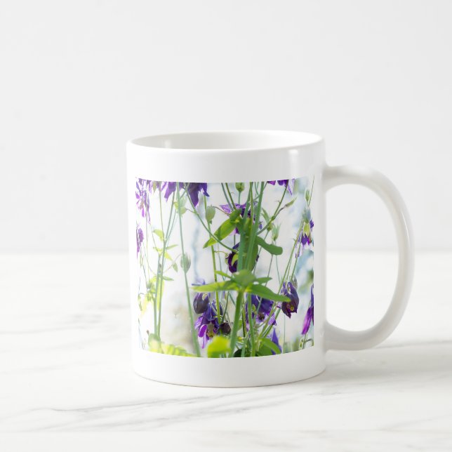 Purple Columbines Floral Mug (Right)