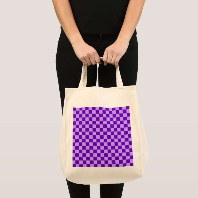 Purple Combination Chequerboard by ShirleyTaylor  Tote Bag (Front (Product))