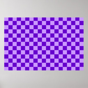 Purple Combination Classic Chequerboard by STaylor Poster