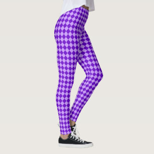 Purple Combination Diamond Pattern by STaylor Leggings