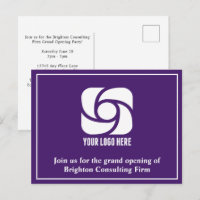 Purple Company Advertising Business Logo