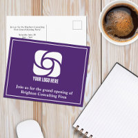 Purple Company Advertising Business Logo