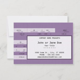purple concert ticket