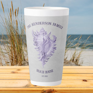 Purple Conch Shell Latte Mug