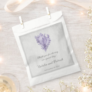 Purple Conch Shell Wedding Favour Bags