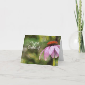 Purple Coneflower Birthday Card