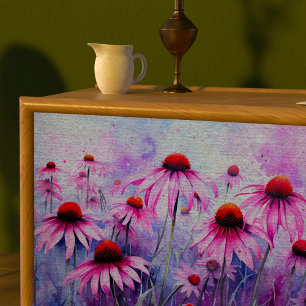 Purple Coneflower Decoupage Tissue Paper