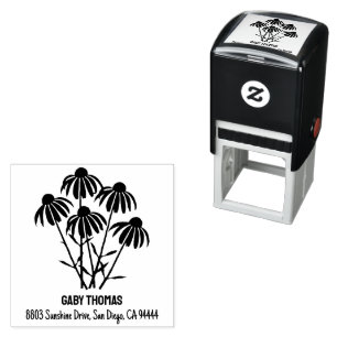 Purple Coneflowers Self Ink Stamp