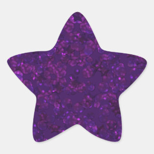 Purple confetti star sticker