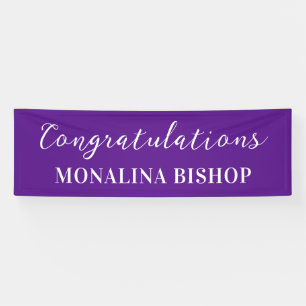 Purple Congratulations Graduate Banner