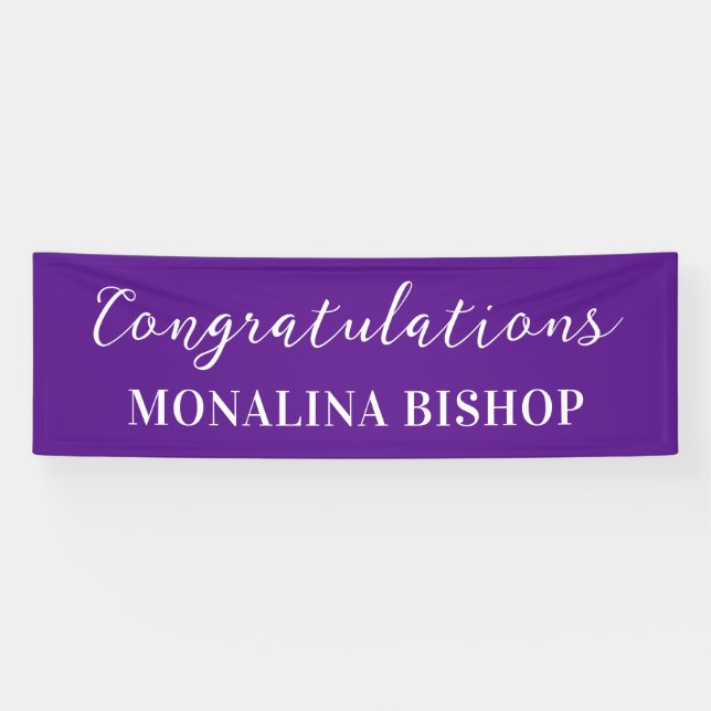 Purple | Congratulations | Graduate Banner (Horizontal)