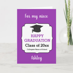 Purple Congratulations Graduate Class of 2025 Card