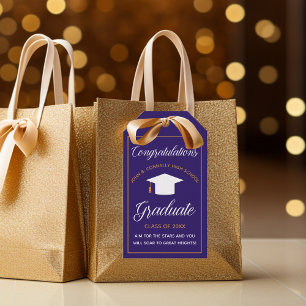 Purple Congratulations Graduate Custom Graduation Gift Tags