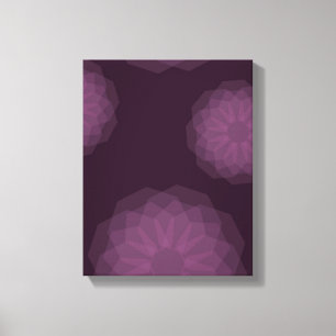 Purple, cool, trendy modern simple floral abstract canvas print