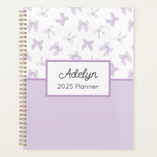 Purple Coquette Bows Planner