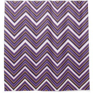 Purple & Coral Chevron Shower Curtain – Modern Zig
