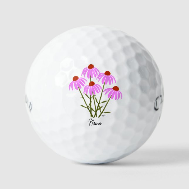 Purple Cornflowers Golf Balls (Front)
