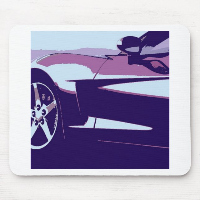 Purple Corvettes Mouse Pad (Front)